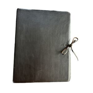 Vintage Exposures Italy Italian Leather Bound Album Scrapbook Journal Blank NOS
